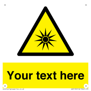 Custom Optical Radiation Sign
